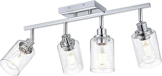4-Light Multi-Directional Rotating Track Light Fixture Ceiling Track Lig...