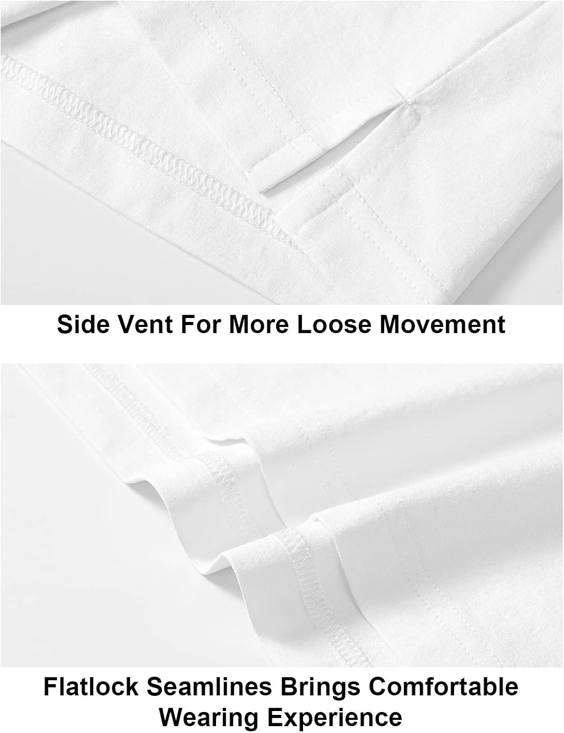 Rdruko Men's Collarless Golf Shirts Henley Dry Fit Athletic Lightweight Performance Casual Blade Polo T Shirts Short Sleeve, White, S - Image 6