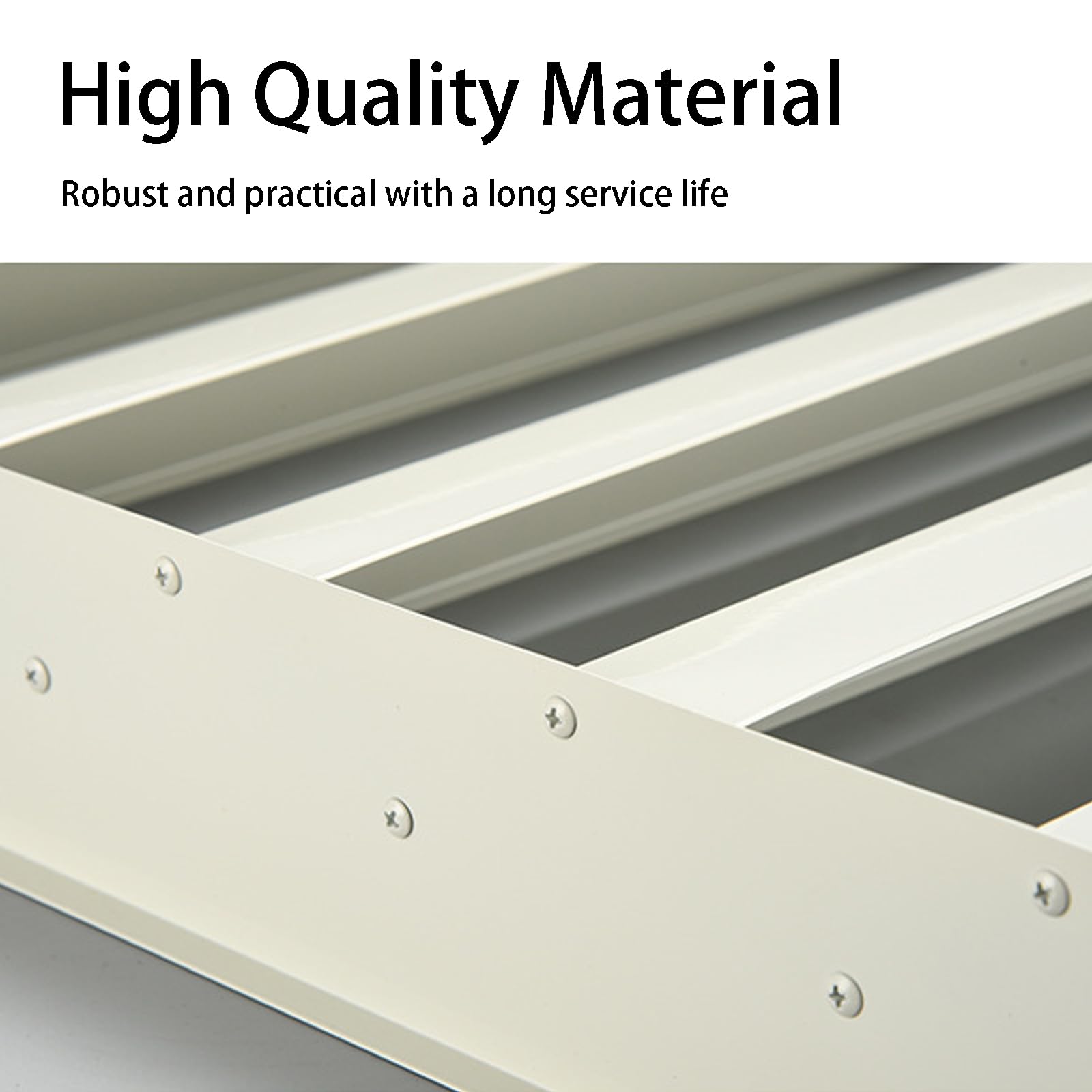 aria condizionata all'esterno, Deflettore esterno for copertura unità AC resistente alle intemperie, bianco in acciaio inossidabile, dimensioni multiple(50x50x9cm)