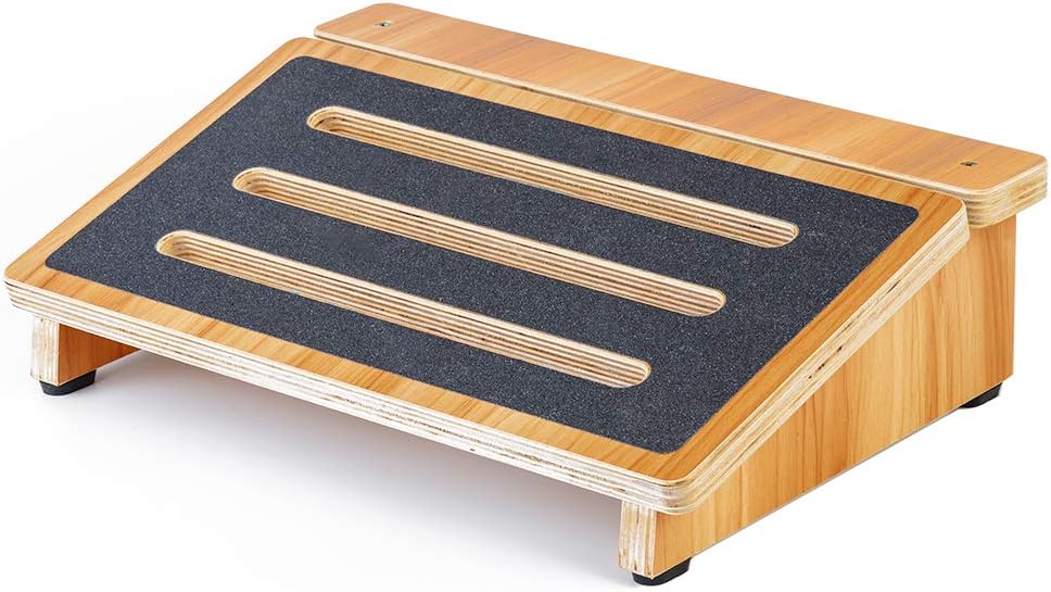 Ergonomic Wooden Foot Rest with Non-Slip Surface