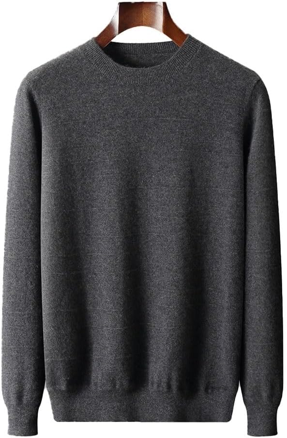 メンズカジュアルセーター 秋と冬のピュアカシミヤセーターメンズビジネスカジュアル長袖プルオーバーラウンドネックジャンパーニットセータ