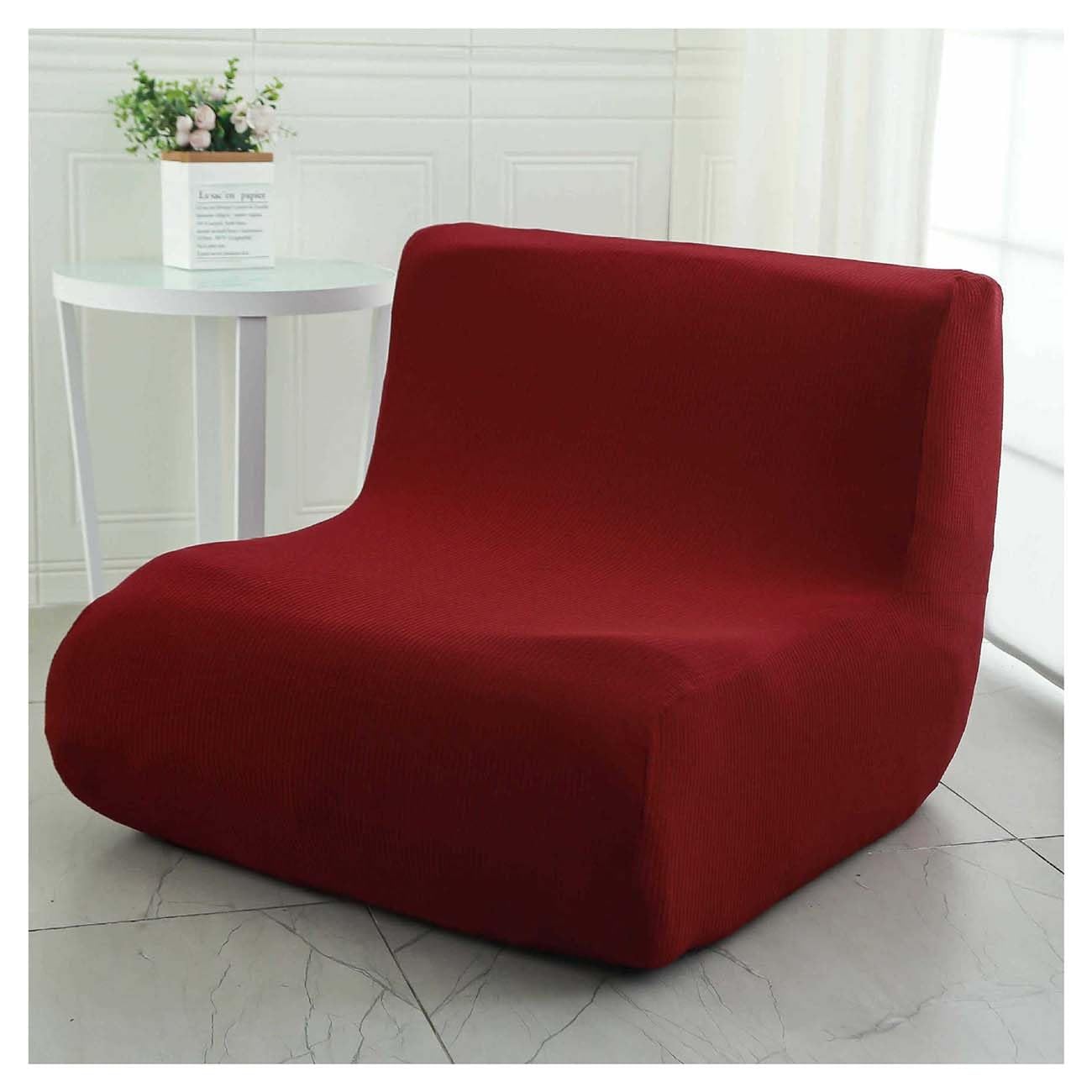 Elysysrl #15 Armless Sofa Cover Lazy Floor Armless Chair Slipcover Folding Sofa Bed Cover Non-Armrest Furniture Protector Without Armrests For Kids Dog Cat (Color : )