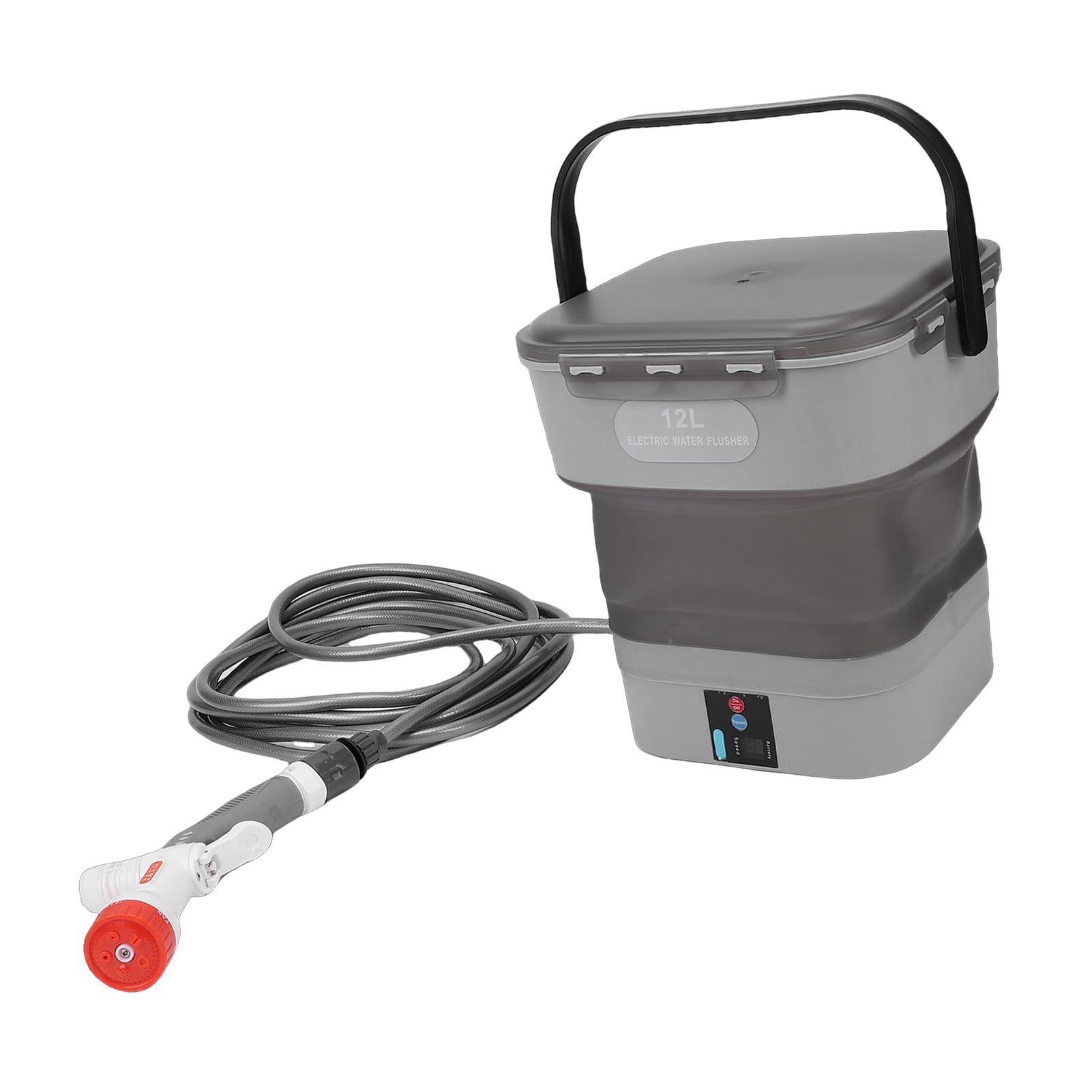 Yctze Spruzzatore a Batteria con Serbatoio D'acqua Pieghevole da 12L, per | Ugello 5 in 1, design portatile, impugnatura ergonomica, uso multiuso