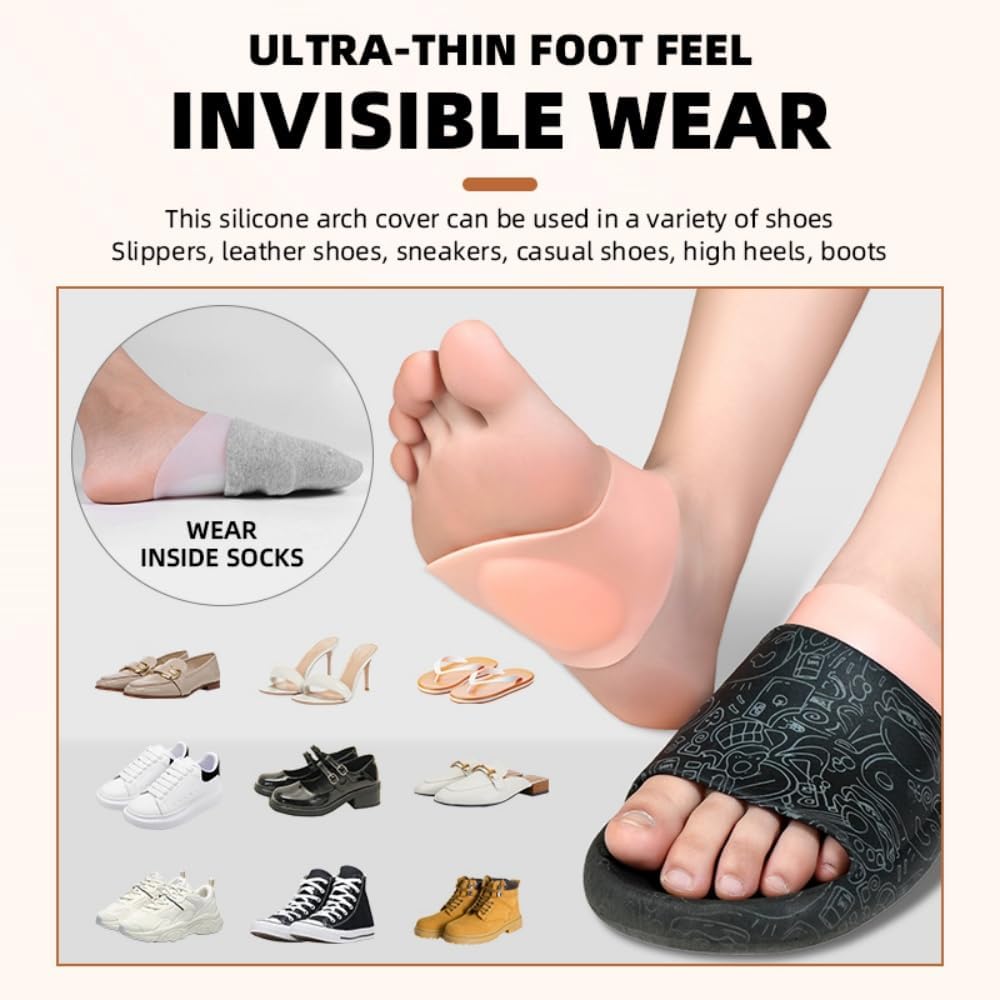 XINIFOOT Arch Support Sleeves - Orthotic Relief for Flat Feet & Arch Pain - Unisex Support for Men and Women (Small, 2 Pairs) - Image 7