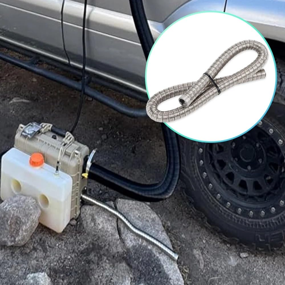rura wydechowa stalowy wąż Do części grzejnika Eberspacher Webasto | Rura wydechowa ze stali nierdzewnej 24 mm nagrzewnicy postojowej 0,6/1/1,2/2 m(200cm)