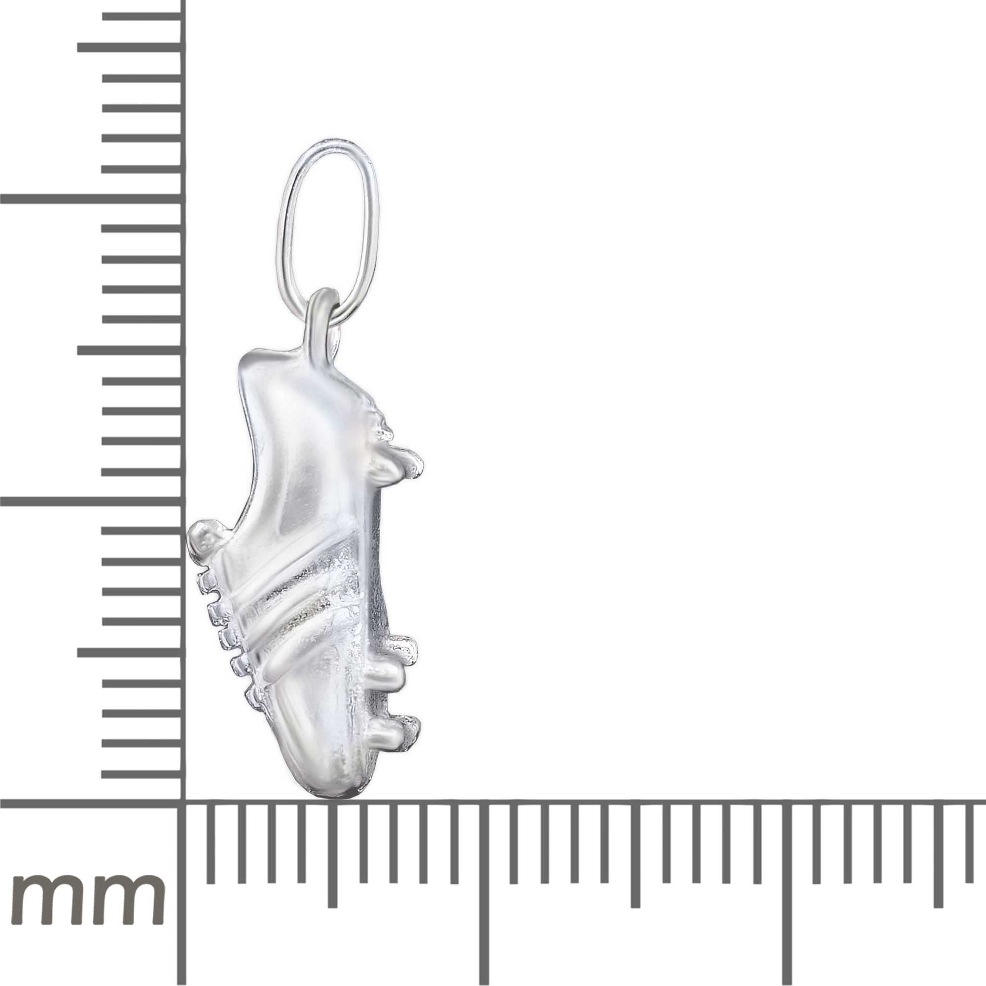 CLEVER SCHMUCK Collier de football avec pointes et chaîne gourmette de 15 mm en argent sterling 925 de 45 cm dans un emballage à bijoux