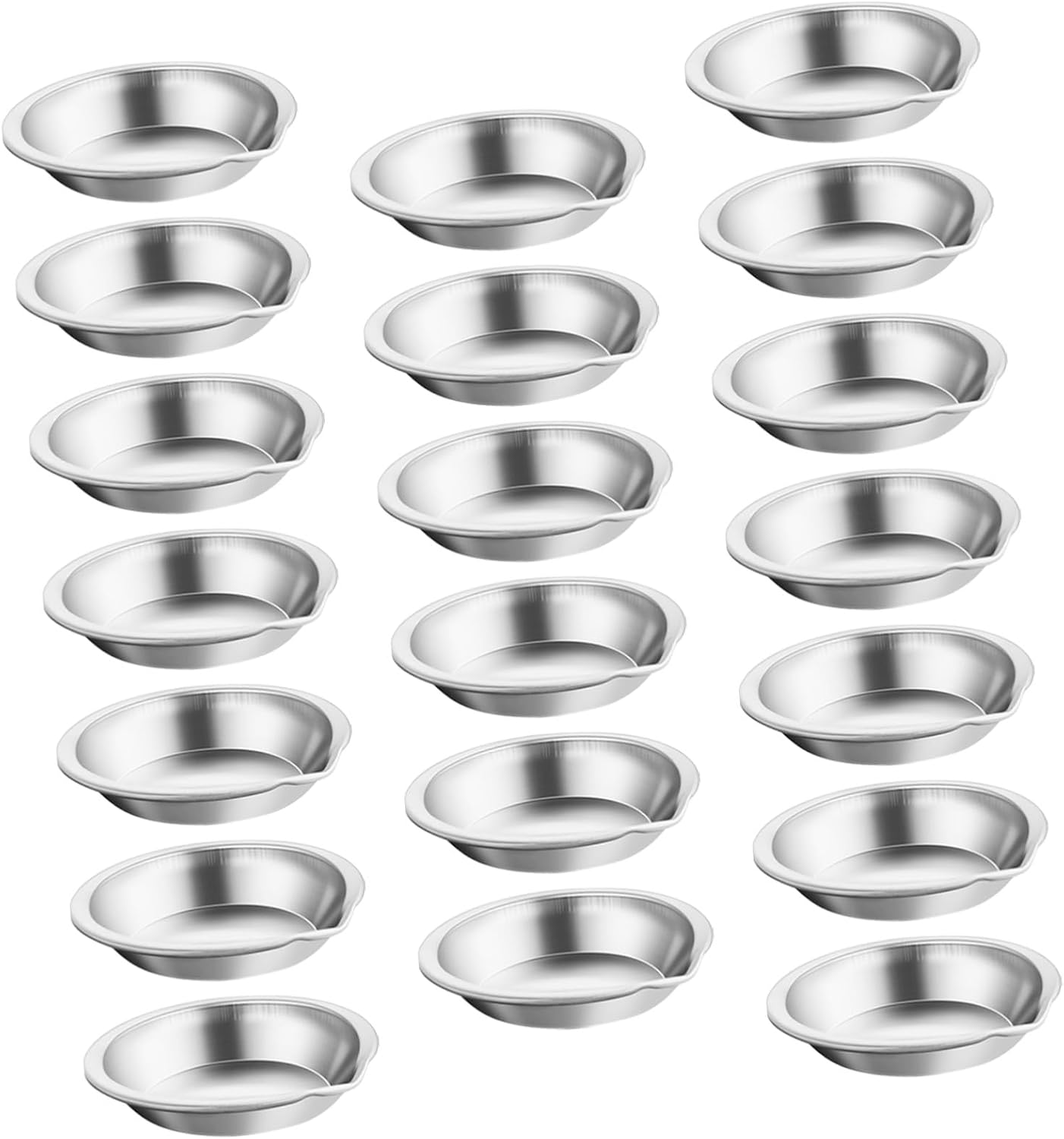 WOFASHPURET 20pcs Stainless Steel Paint Palette Set with Stable Design and Efficient Color Mixing, 2-inch Round Oil Paint Mixing Cups for Handcrafting and Painting Sessions