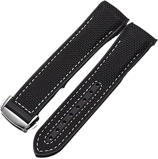 20mm 22mm Rubber Silicone Watch Bands Nylon For Omega Straps 300m GMT Chrono 600m Planet Ocean 215 Bracelets