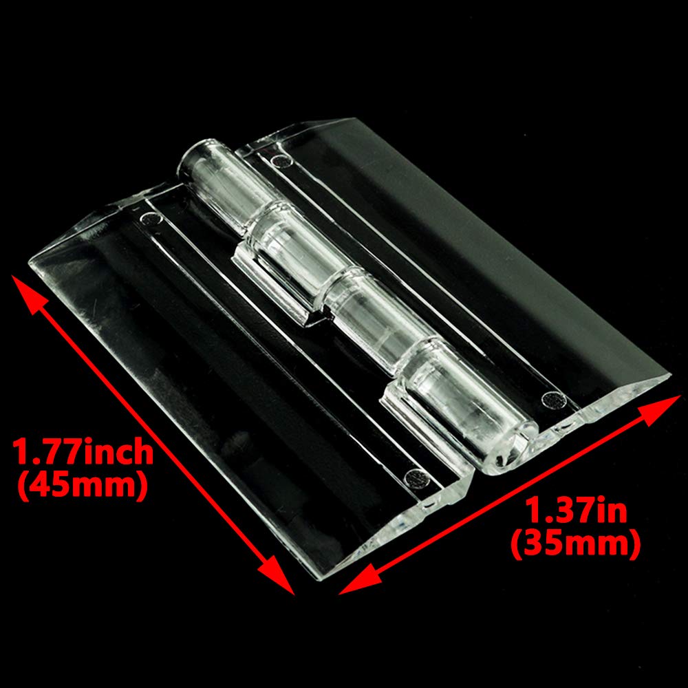 10pcs Clear Acrylic Hinge Transparent Folding Light Duty Hinges 45x35mm — Amazon image 5