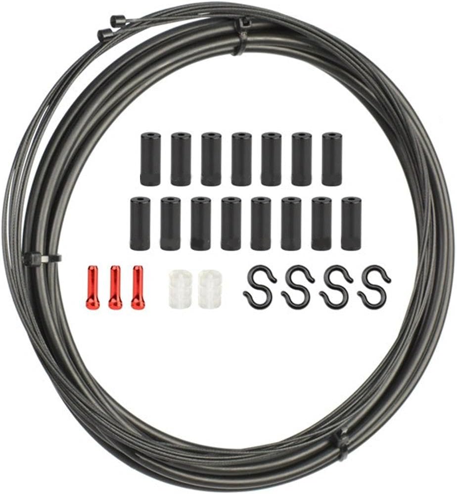 Bike Shift Cable Kit, Universal Bicycle Shifter Cable Housing Set High Performance Teflon Inner Line for BMX Road Bicycle MTB Bike