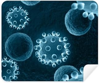 Science Blue Cell Pattern Creature Cleaning Cloth Screen Cleaner 2pcs Suede Fabric