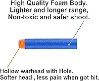 Vista 4 de Balas de Dardos Compatibles con Nerf N Strike Blaster, Compatibles con Todos los Lanzadores de la Serie Elite 2.0 Azul (100 Azul)