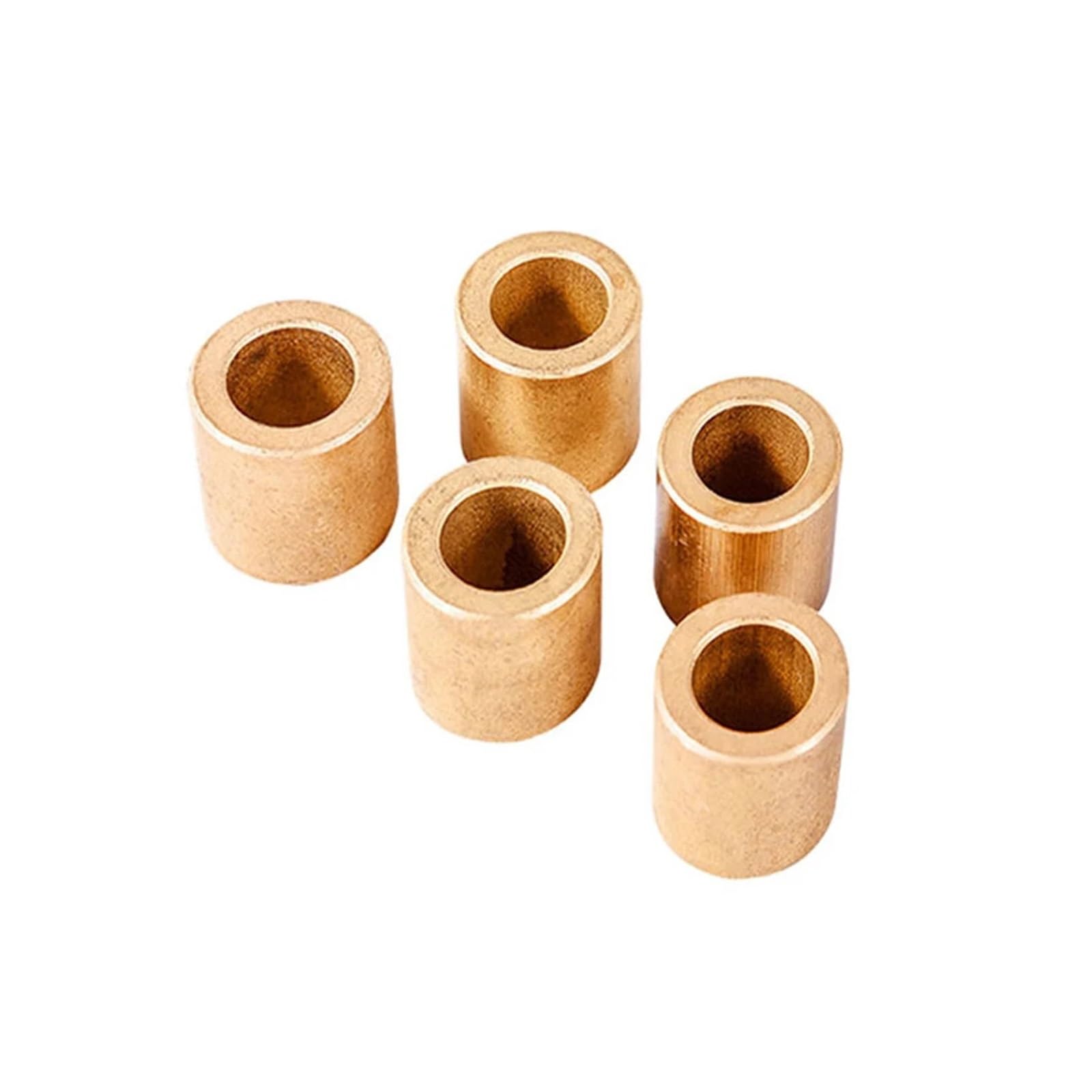 Paliers Lisses, Lot de 5 bagues de palier Lisses en Bronze 12 x 18 x 15 mm FU-1 for métallurgie des poudres