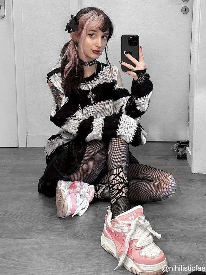 Aelfric Eden Pink Platform Leather Lace-up Sneakers Color Blocking Patchwork Skate Shoes Y2K Aesthetic Fashion Walking Shoes2