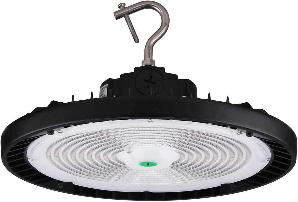 LEDONE UFO High Bay LED Light 250W (180/200/250W Selectable) 40,265 Lumens - Warehouse LED Lights 5000K Daylight IP65 Waterproof 120-277V DLC Premium
