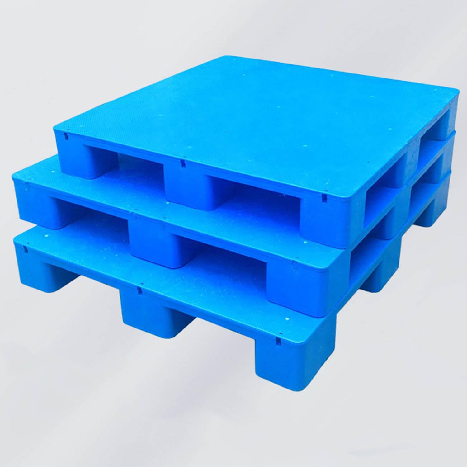 Pallet in plastica - Scaffale di stoccaggio Leggero e impilabile per Magazzino, Pallet da Pavimento in polietilene Resistente e Facile da impilare, Soluzione di stoccaggio Ideale (Blu 50x40x12 cm)