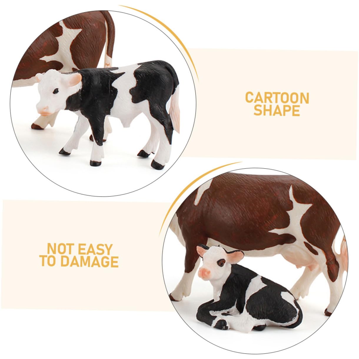 5 Figuras de Animales de Granja en PVC Diseño Único para Decoración del Hogar y Uso Versátil, Ideales para Niños en Ambientes Interiores y Exteriores