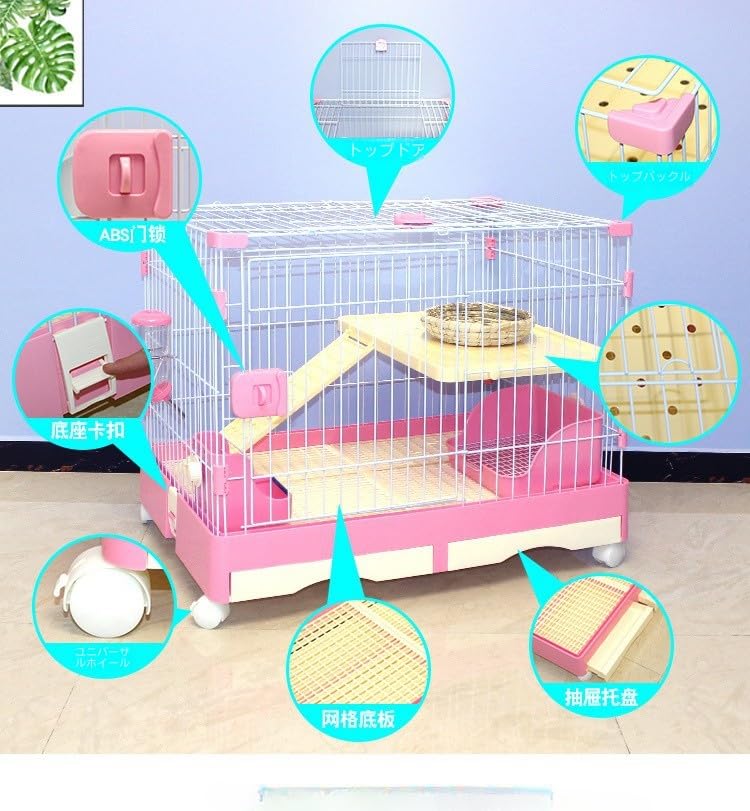 ピンクの小動物用ケージ 中型 Amazon | 小動物ケージ ウサギ ケージ 中型犬 ハムスターケージ
