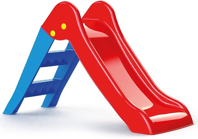Dolu  My First Medium Garden Slide for Kids  Blue Ladder and Red Slope Foldable for Indoor or Outdoor Use (H70cm)