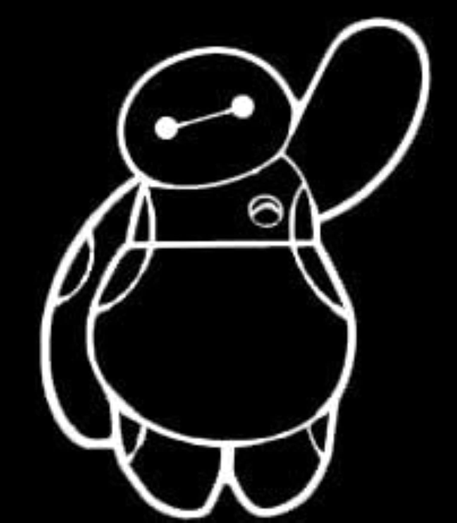 PIXELPixel Inno Baymax Vinyl Decal Sticker |White| for Cars, Vans, Trucks, SUV, Wall, Window, Laptop | 5.5x4.3 Inches | PI 0151