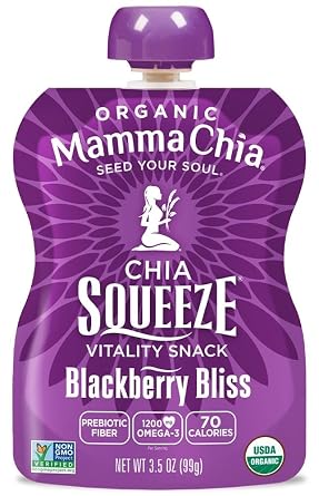 Mamma Chia Squeeze 5 variety (10 pack) Wild Raspberry,Green Magic,Blackberry bliss,Strawberry ,Mango coconut