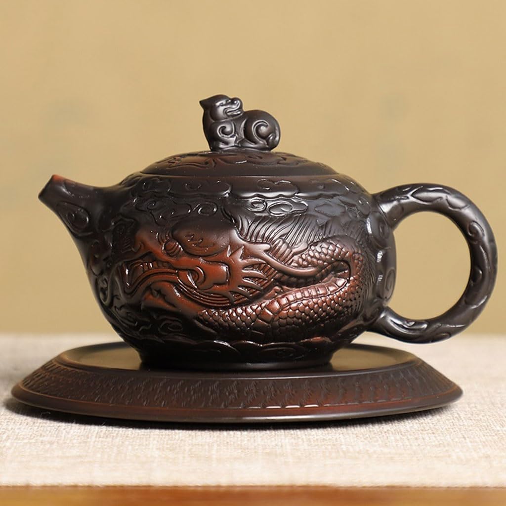 Ceramiczny czajniczek spersonalizowany fioletowy garnek ceramiczny ręcznie robiony czajniczek domowy ręcznie robiony chiński zestaw do herbaty popołudniowa herbata herbaciarnia czajniczek dzbanek do