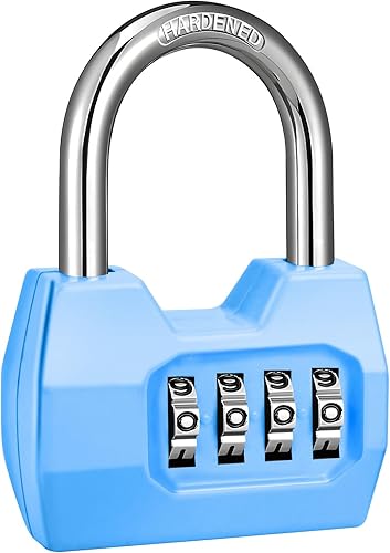 1 Paquete disecu Candado de Combinación de 4 Dígitos, Impermeable para Exteriores, para Casillero de Gimnasio Escolar, Cerca, Portón, Cobertizo,