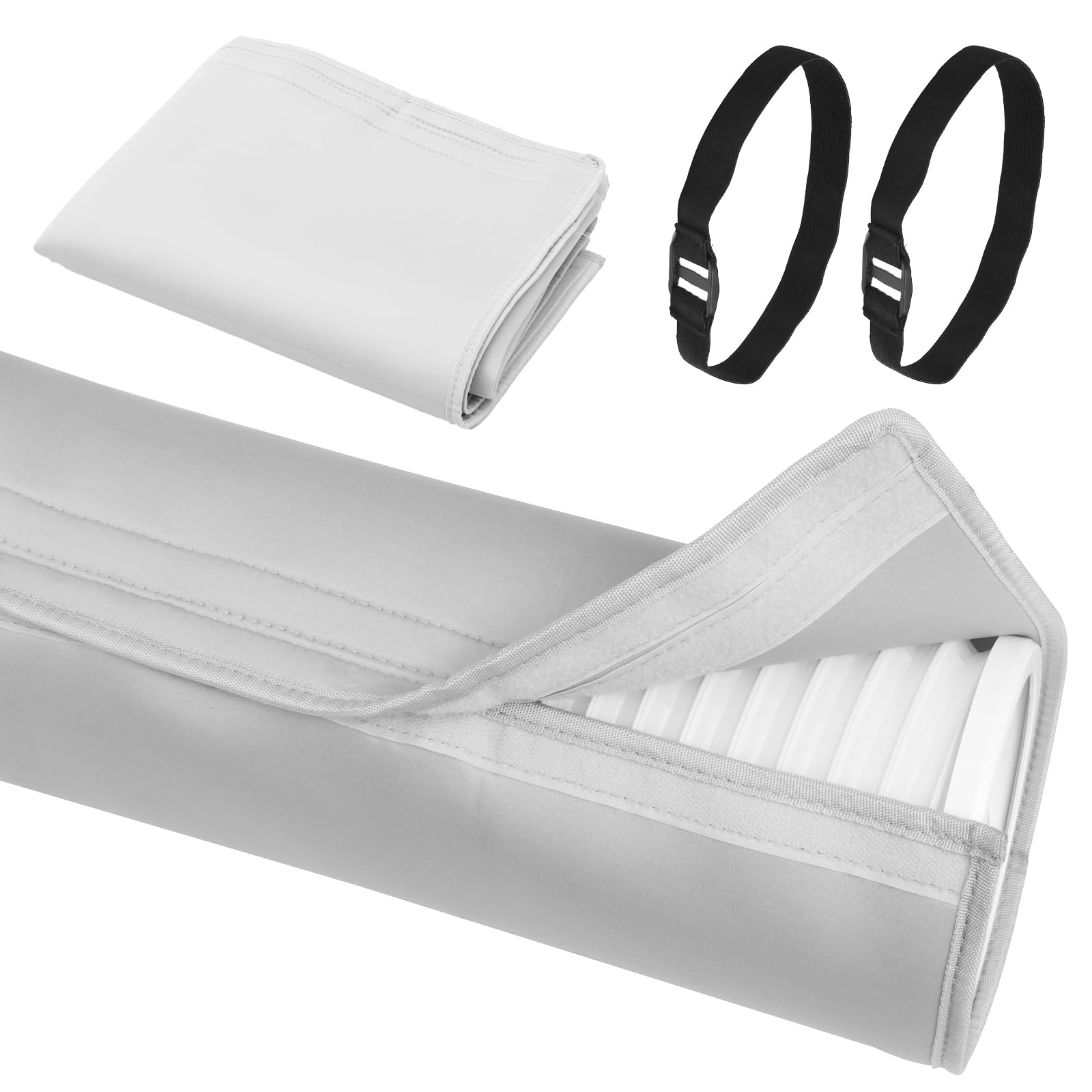 2 Fundas Aislantes Para Manguera Aire Acondicionado - 150x50cm, Neopreno (5-6 Pulgadas)