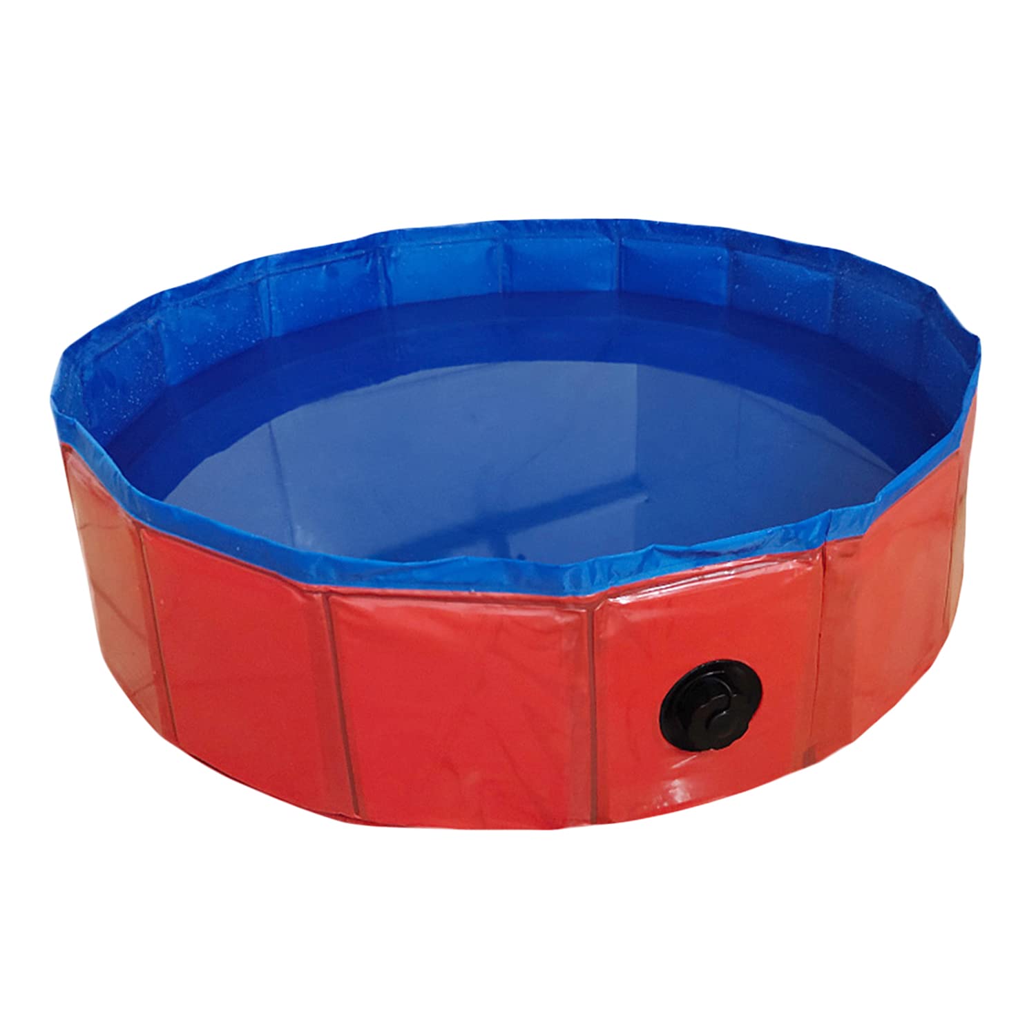 Baignoire pour Chien et Chat Piscine Pliable Portable pour Animal Compagnie Bassin Patageuoire en PVC Fond Antidérapant avec Vidange Latérale