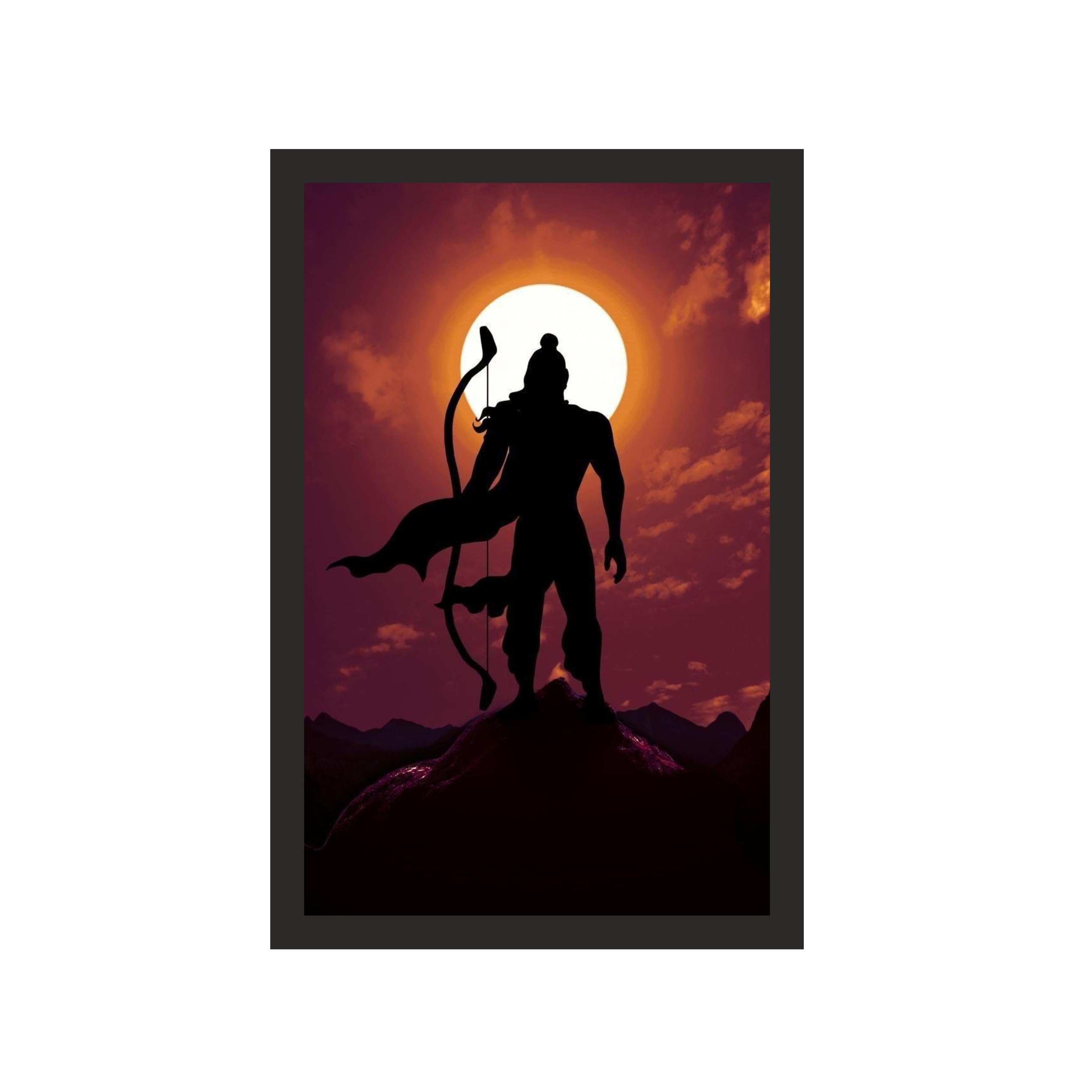 Lord Ram's Divine Power Framed Art, 24x36 Inches