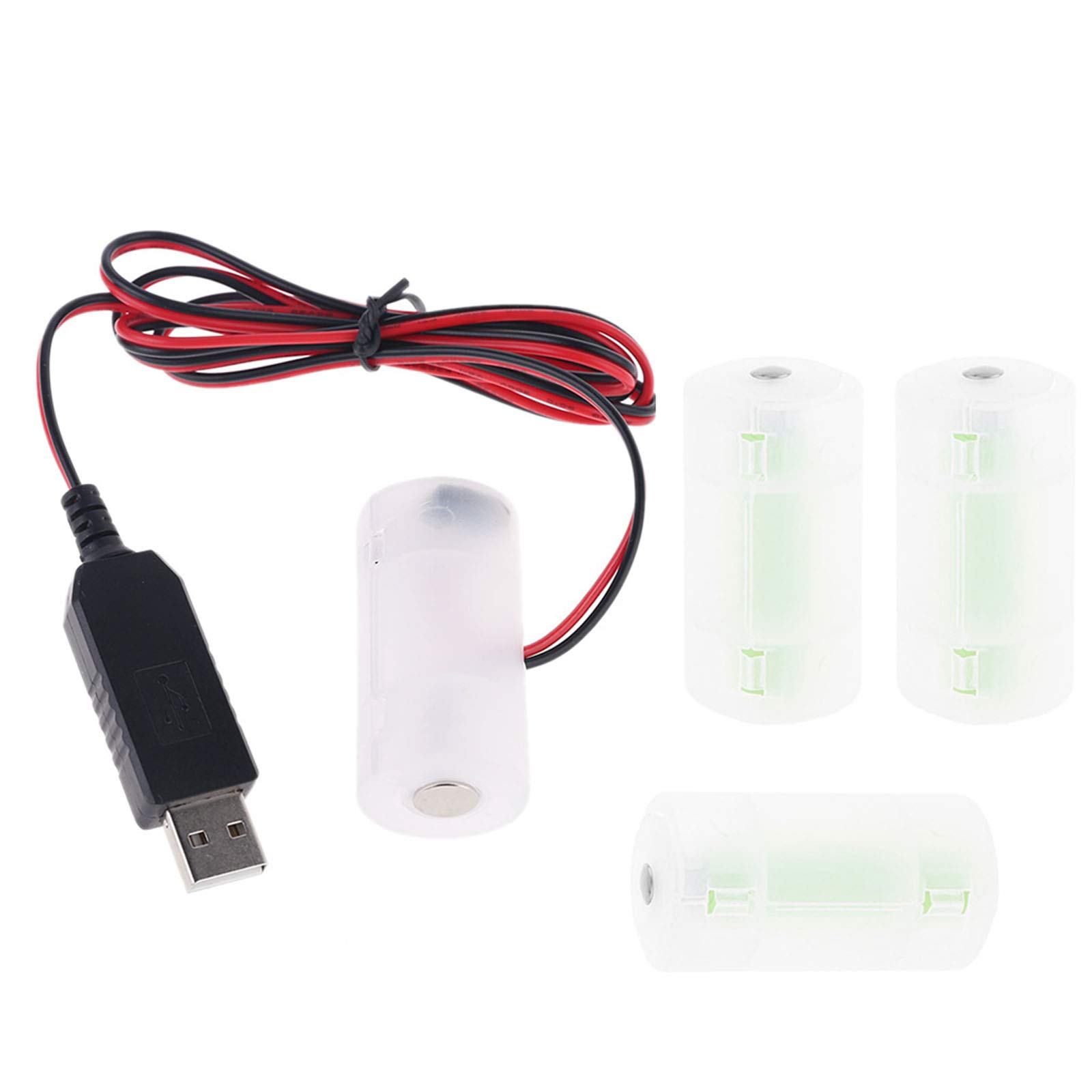 NOWON AM2 LR14 C Battery Eliminator 2m USB Powered Replace 1 to 4pcs 1.5V C Battery