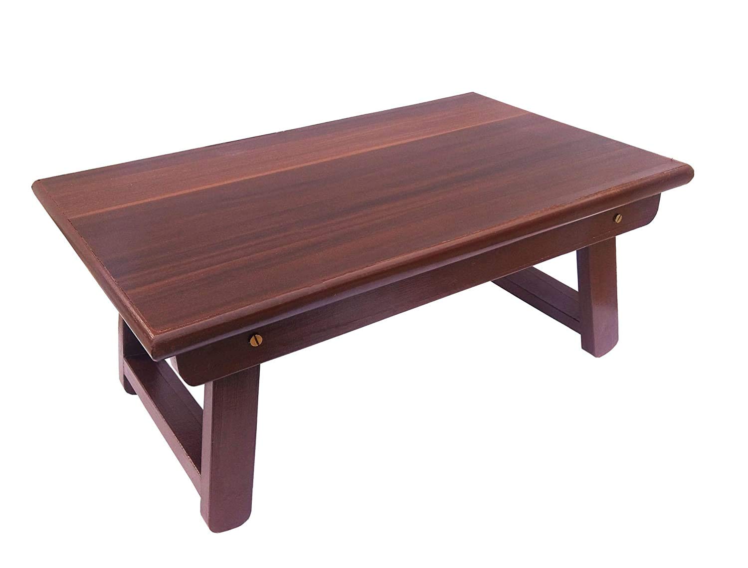 Multi-Purpose Wooden Bed Study, Laptop Table with Non-Slip Foldable Legs Dock Stand | Portable Rounded Edges Breakfast, Drawing, Writing Desk Table for Kids, Adults, Work from Home