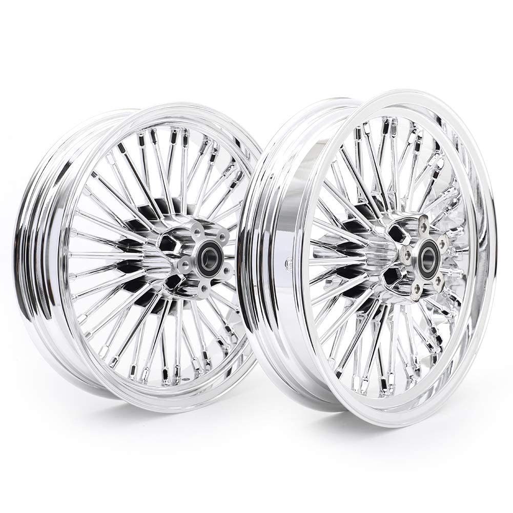 Amazon.com: TOFR 16inch Chrome Front Rear Wheels Rims Tubeless Fat