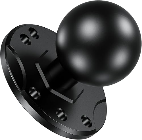 Miniatura 6 de BRCOVAN Base de montaje de bola de 1.5 pulgadas con placa redonda de orificio AMPS de aleación de aluminio, compatible con soportes RAM tamaño C de