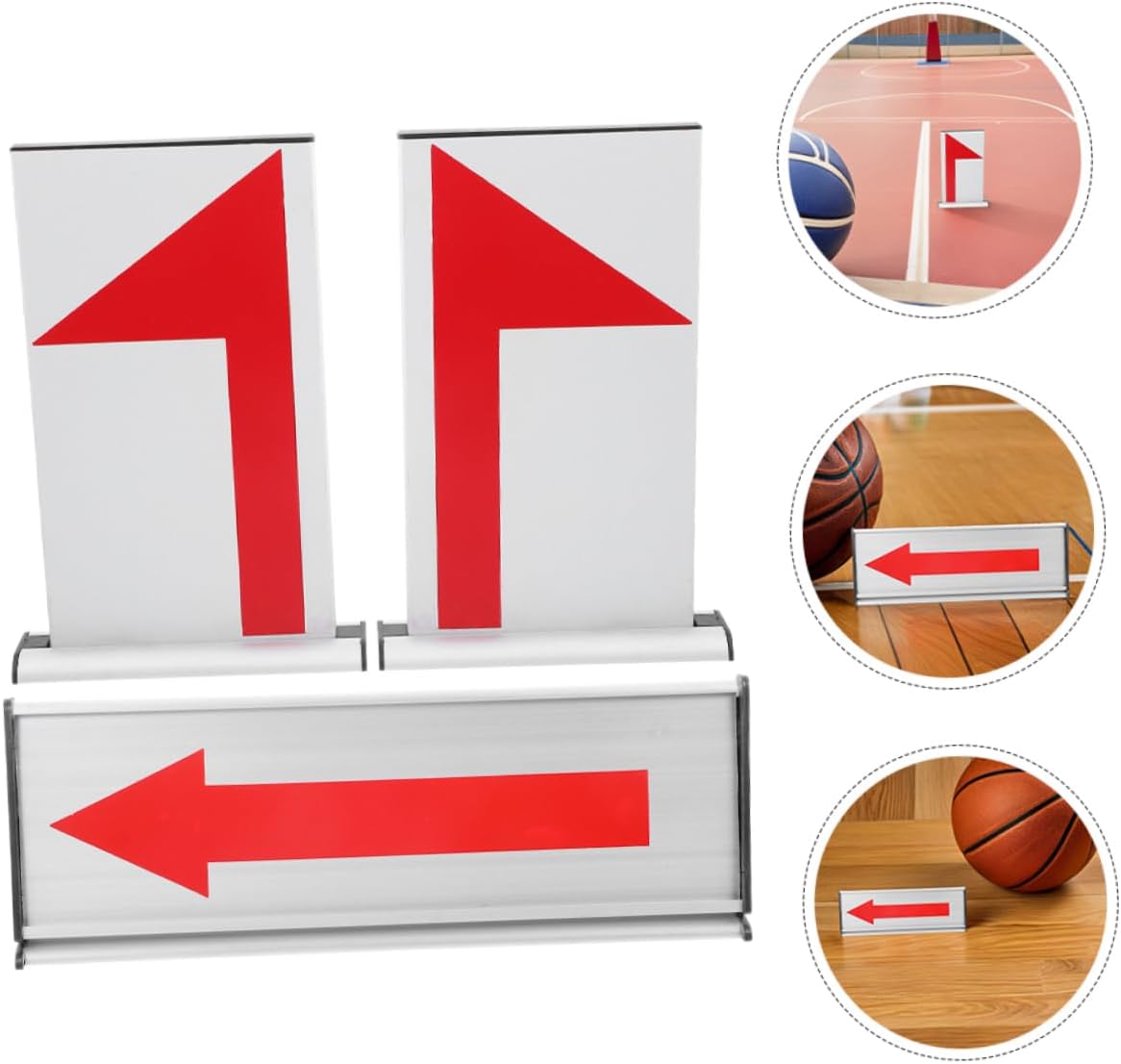 KICHOUSE 1set Aluminum Alloy Basketball Serve Change Indicator Arrow Direction Rotation Board for Referee Recording and Game Possession Switch