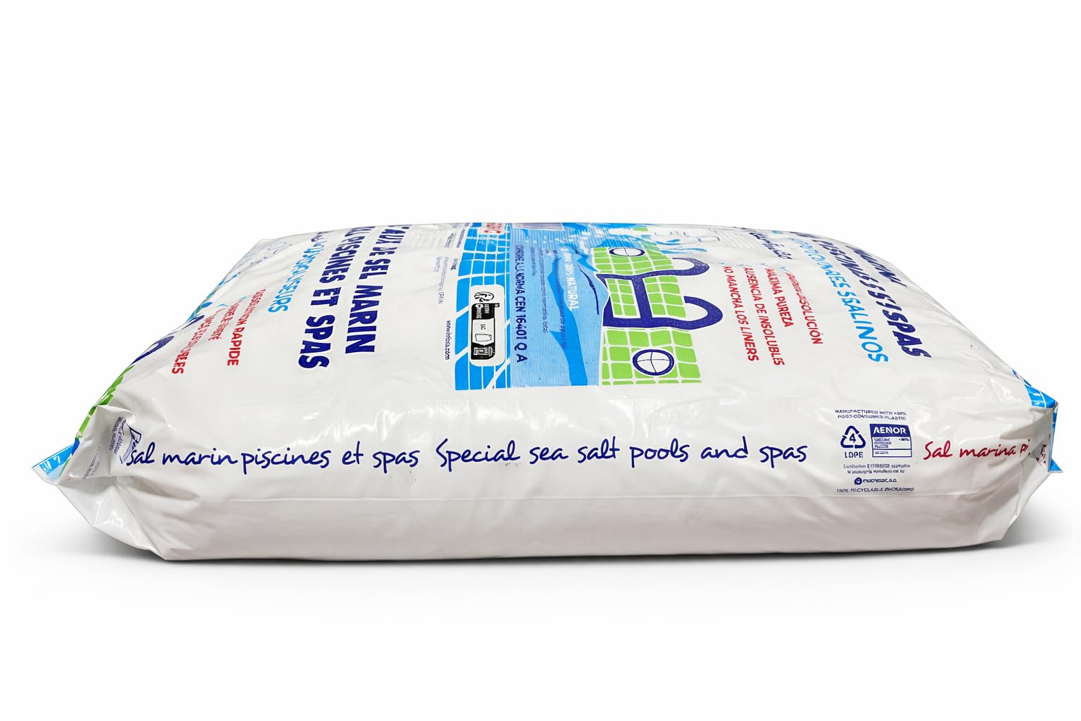 10 Sacs de sel Fin pour Piscine (Dissolution Rapide) - 25kg