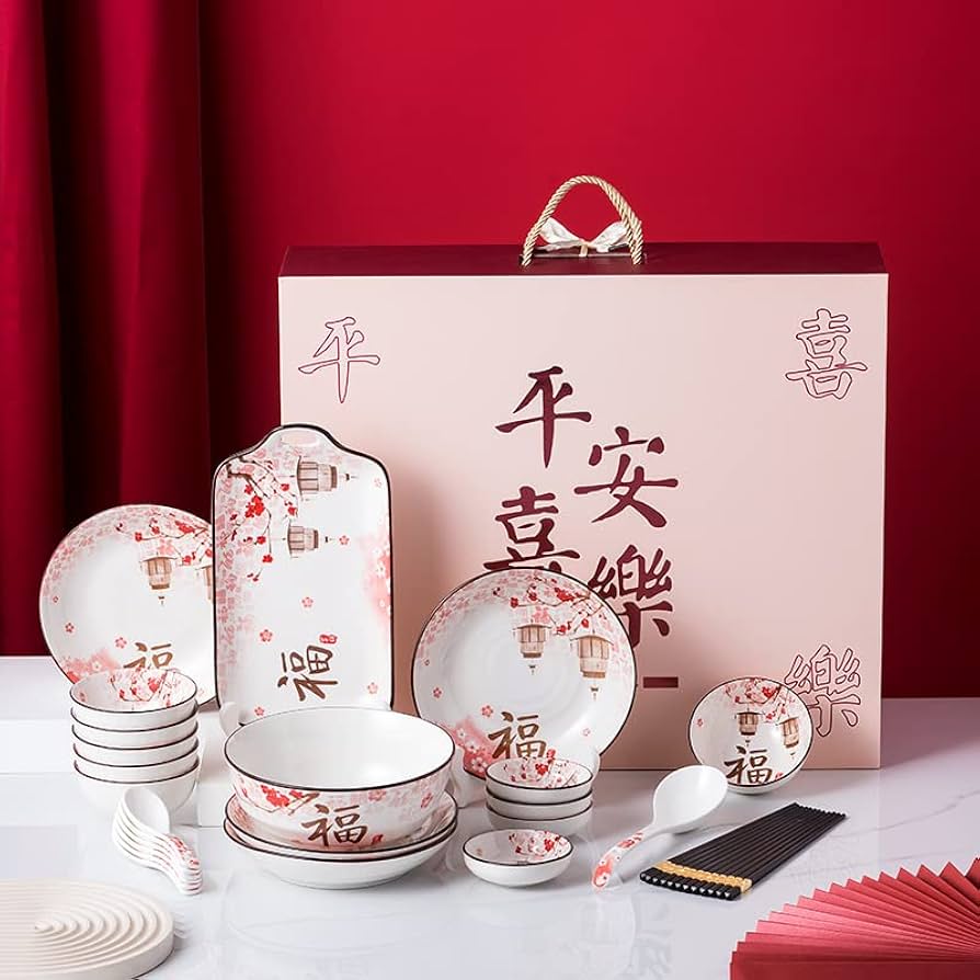 食器 Japanese Tableware Set 29 Pieces Japanese Chinese Style Dinnerware Set Ceramic