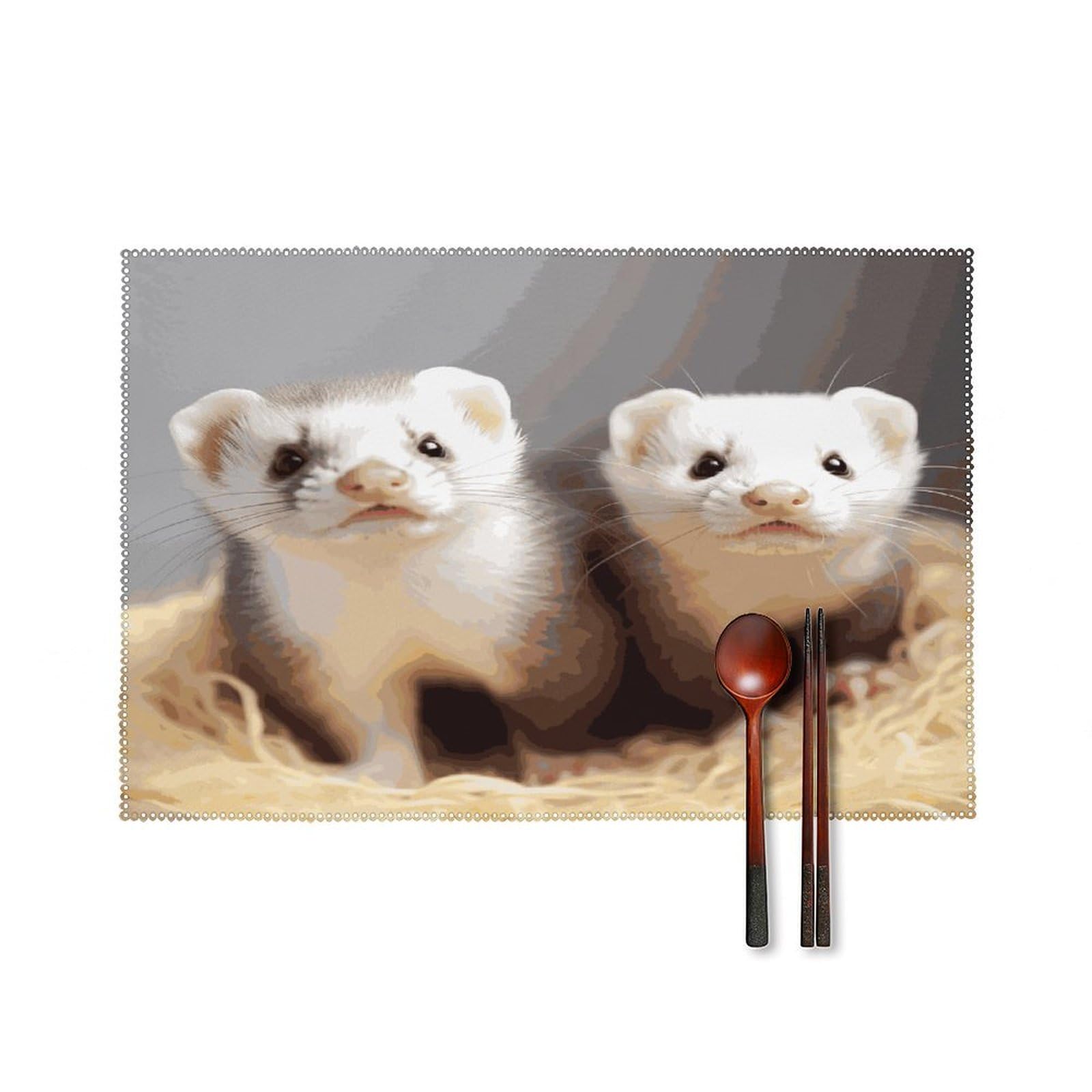 Fodpand Style Ferrets Placemats Set Of 4 Place Mats Table Mats