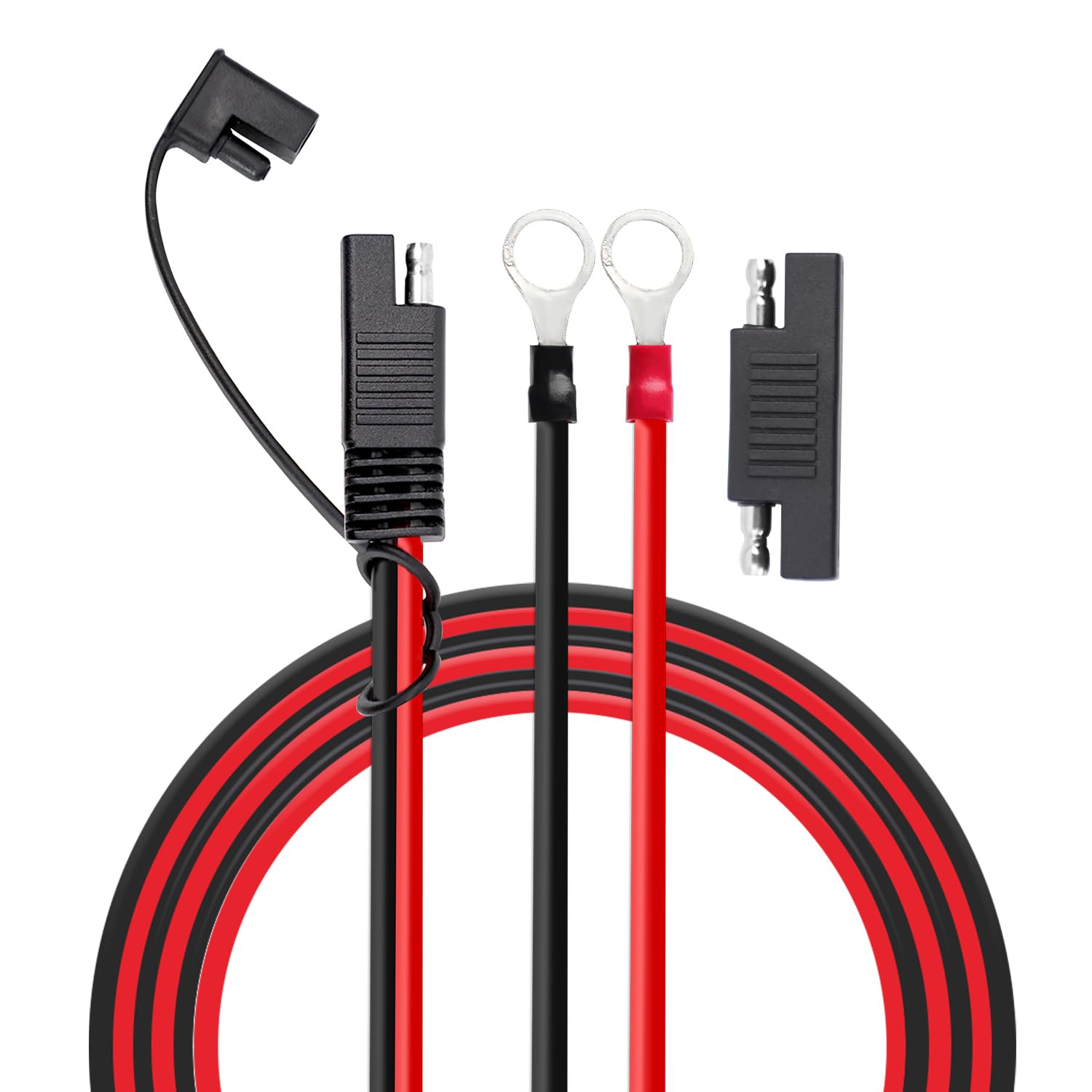 TMH Kabelverbinder 12 AWG 30cm - 2-polig SAE-Stecker Auf O-Ring Für Batterieladegeräte
