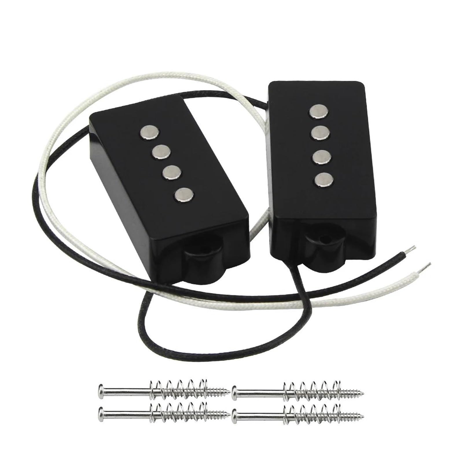 Miłośnicy Muzyki Przetworniki Do Gitary Elektryczn Open Alnico 5 PB Bass Pickup Fibre Bobbin Plecione Kable Z Tkaniny Do 4-strunowych Części Basowych