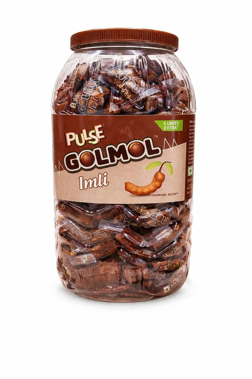 PULSE Golmol Imli Candy | Tangy Tamarind Flavour with Chatpata Masala | Sweet & Sour Desi Imli Candy for Kids & Adults (Pack of 145 Candies)-image-16