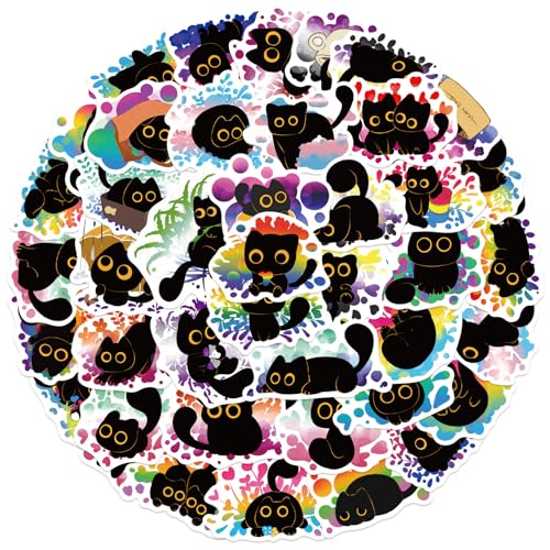 Juego De Pegatinas Gatito Para Álbum Recortes Botella Agua Portátil Funda Teléfono Y Monopatín Actividades Artesanales Niños 50 Uds.