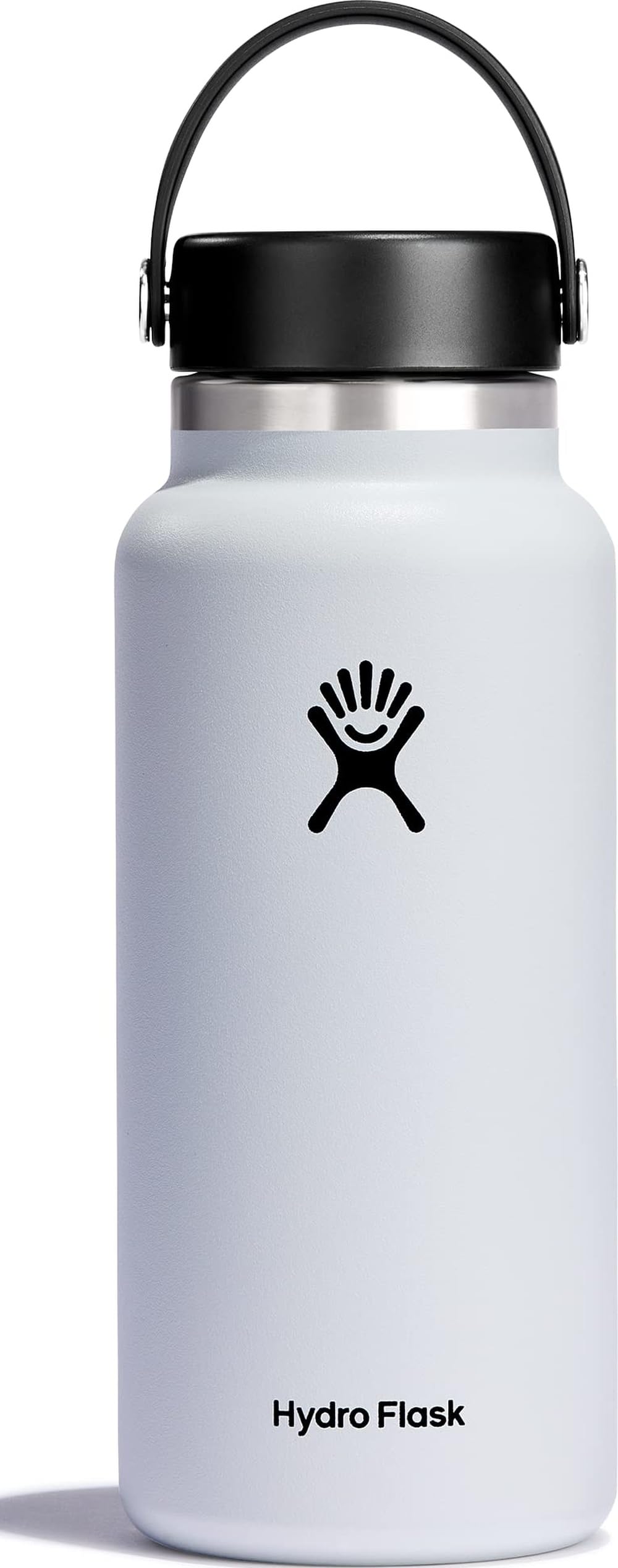 Water Bottle - Insulated Stainless Steel - Wide Mouth Flex Lid, Non Spill, Leakproof and Refillable in 20 Oz