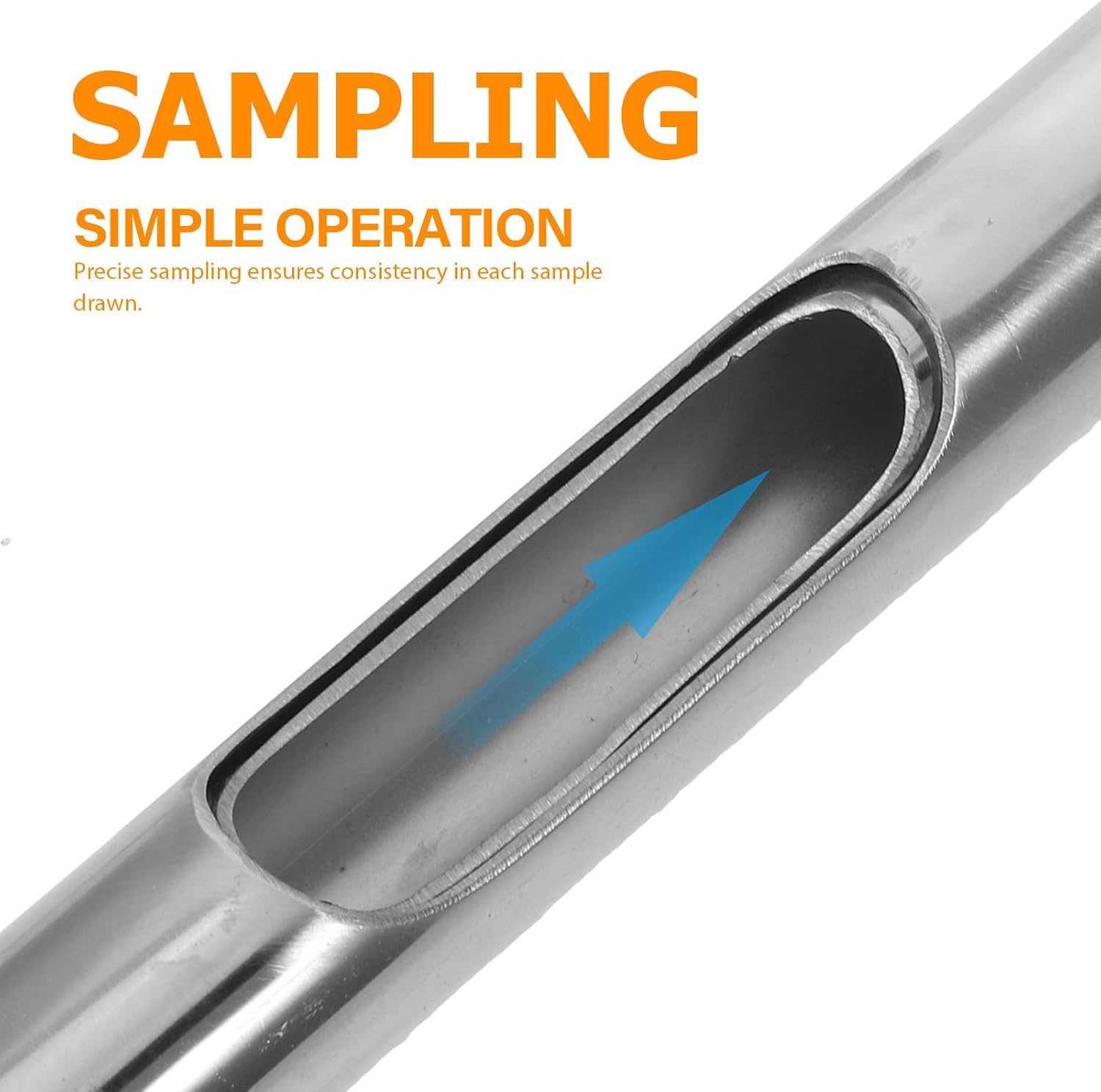 BESTOYARD Grain Sampler Probe Compact Powder and Soil Sample Tool Stainless Steel for Consistent Grain Sampling with 3-Hole Design for Laboratory and Agricultural Use