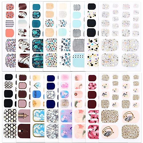 FLOFIA 16 Hojas Pegatina Uña P...