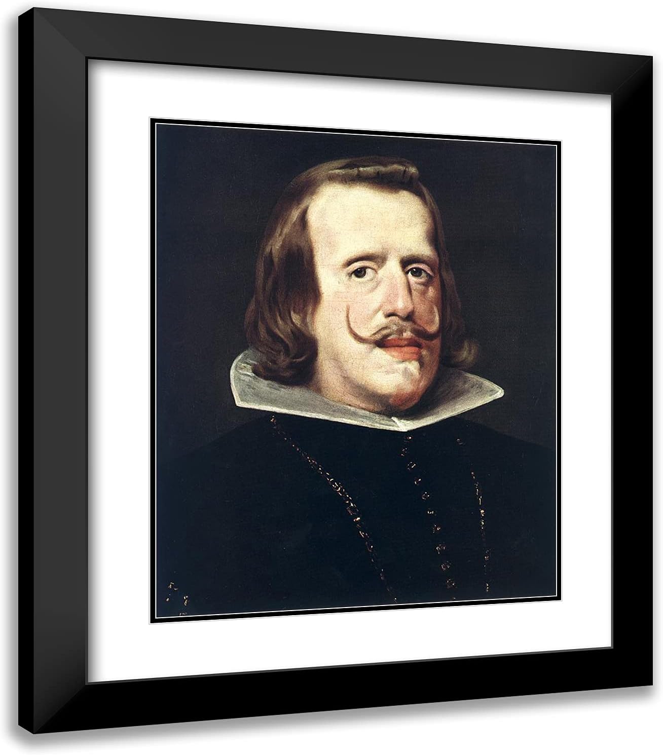 ArtDirect Velazquez, Diego 20x23 Gold Ornate Framed Art Print with Double Matting Titled: Portrait of Philip IV