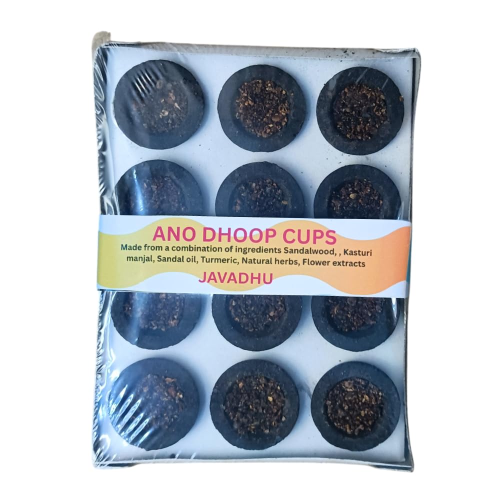 Javadhu Dhoop Cups for Pooja,Festival, 5 Plus Ingredient Added Javadhu Dhoop (Javadhu 12Pcs)-image-41