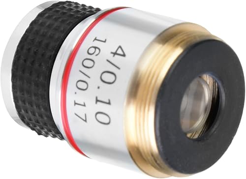 Miniatura 4 de Oumefar Distancia conjugada 160 0,17 de la lente 185 de los objetivos acromáticos del plan estándar del microscopio compuesto 4X con el cuerpo del