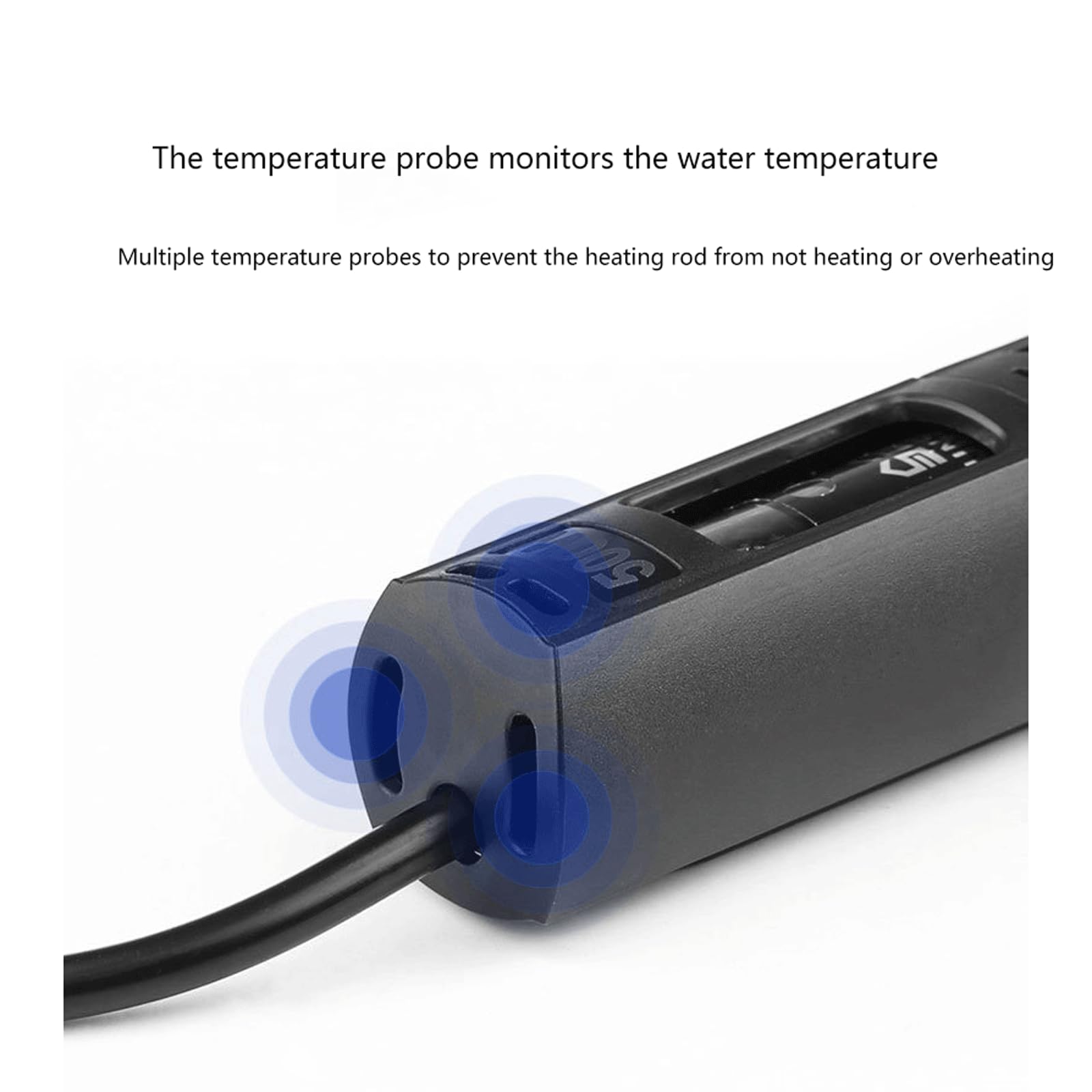 Asta riscaldante per Tartarughe Riscaldatore per Acquario Termostato Automatico Basso Livello dell'Acqua Controllo remoto della Temperatura Adatto,25W (25W)