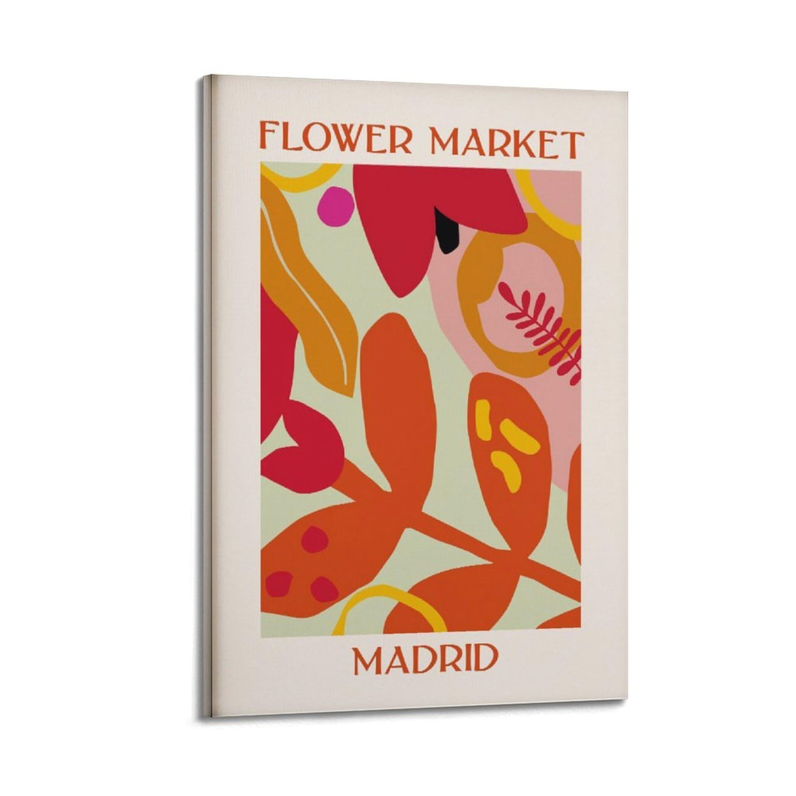 xiaoxiaoshen Flower Market Madrid Botanical Canvas Poster Wall Art Prints Room Aesthetic Murals Bedroom And Living Decorations 24x36inch(60x90cm)
